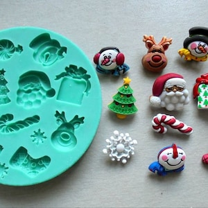 Silicone Mould / Christmas 3 / Sugarcraft Cake Decorating Fondant / fimo mold