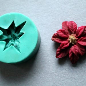 Silicone Mould / Poinsettia / Sugarcraft Cake Decorating Fondant / fimo mold