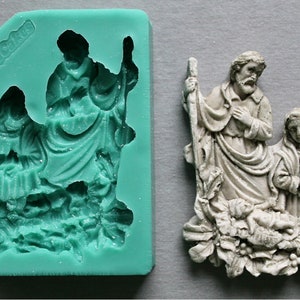 Silicone Mould, Holy Nativity,  Sugarcraft Cake Decorating Fondant, fimo mold, Christmas mold