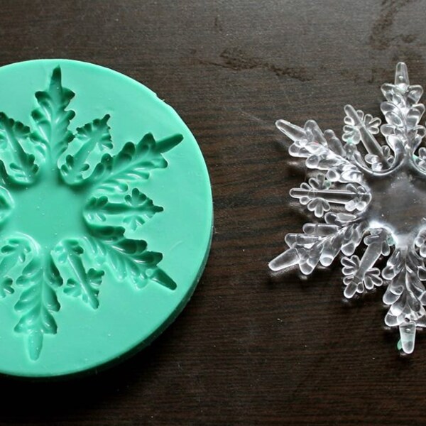 Moule en silicone BIG SNOWFLAKE Sugarcraft Cake Décoration Fondant / moule fimo