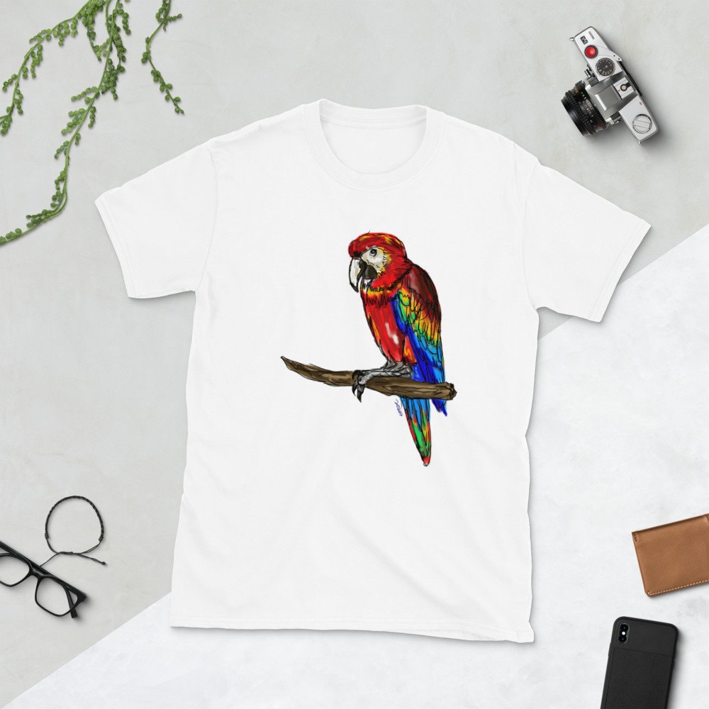 Guacamaya Camiseta Unisex Honduras Guacamay Escarlata Ara Macao Etsy Espana
