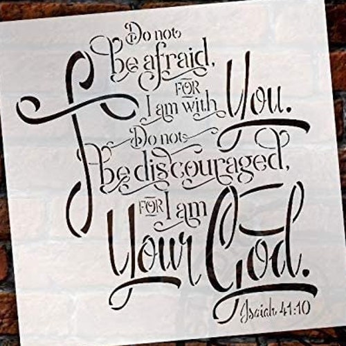 Do Not Be Afraid Bible Verse Stencil by Studior12 Isaiah Etsy
