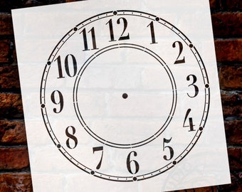 DIY Clock - Schoolhouse Clock Stencil - Select Size - STCL179 - by StudioR12