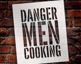 Danger Men Cooking - Word Stencil - Select Size - STCL1320 - by StudioR12