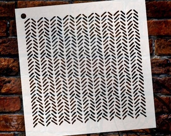 Herringbone Knit - Repeatable Pattern Stencil - STCL1039_1 - 6" x 6" by StudioR12