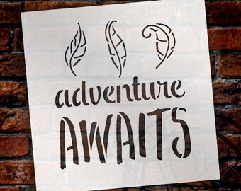 Adventure Awaits Stencil Adventure Stencil Adventure - Etsy