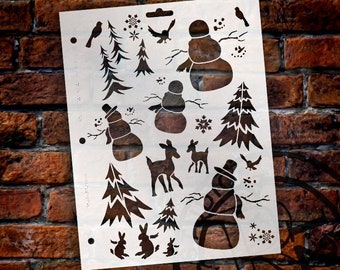 Winter Wonderland Stencil - 8 1/2" x 11" - SKU: STCL130