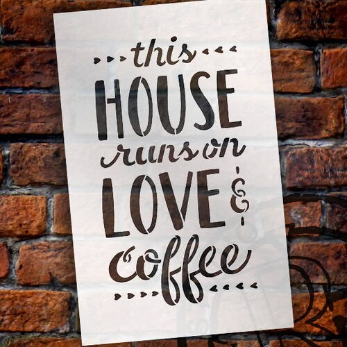 Coffee Farmhouse Serif Word Stencil Select Size - Etsy