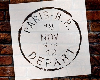 Paris Postmark Stencil - Select Size - STCL1041 - by StudioR12