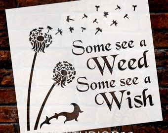 Some See A Wish - Art Stencil - Select Size - STCL1442 - by StudioR12
