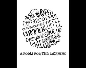 Coffee stencil | Etsy