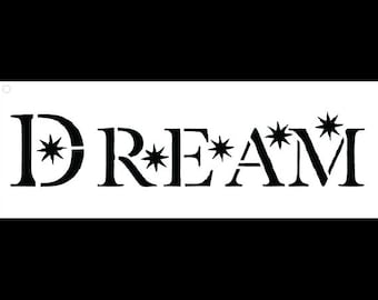 Dream - Word Stencil - Starry - Select Size - SKU: STCL667