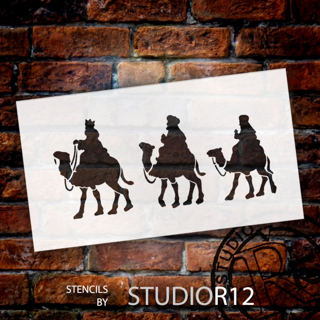 Christmas Shapes Stencil Three Wise Men Select Size STCL1544 by Studio ...