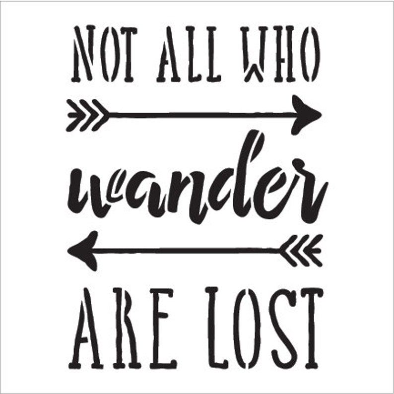 Not All Who Wander Word Stencil Select Size STCL1511 by | Etsy