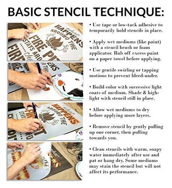 Funky Hand-Drawn Lettering Stencils by StudioR12 | Reusable Full Alphabet  Stencil | DIY Journaling & Scrapbooking | Select Size