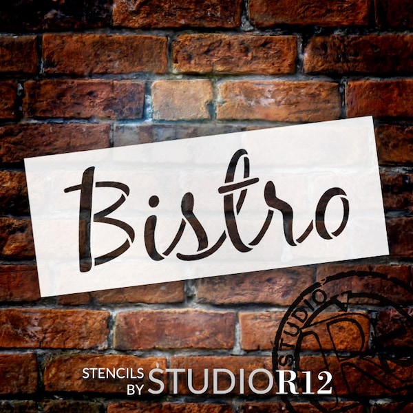 Bistro-script-mot pochoir-sélectionner taille-STCL1316 par StudioR12