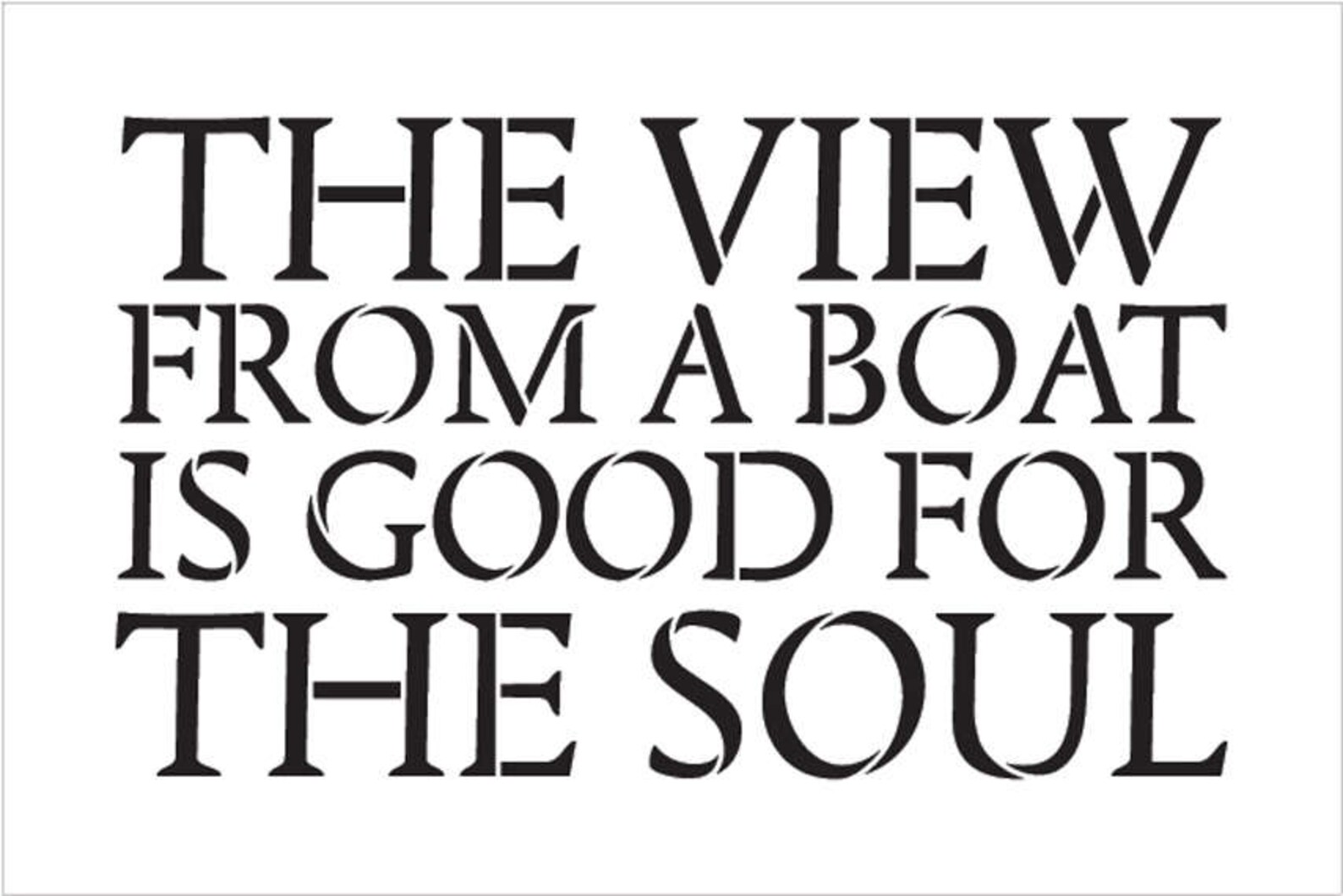 The View From A Boat Word Stencil Select Size STCL1885 Etsy