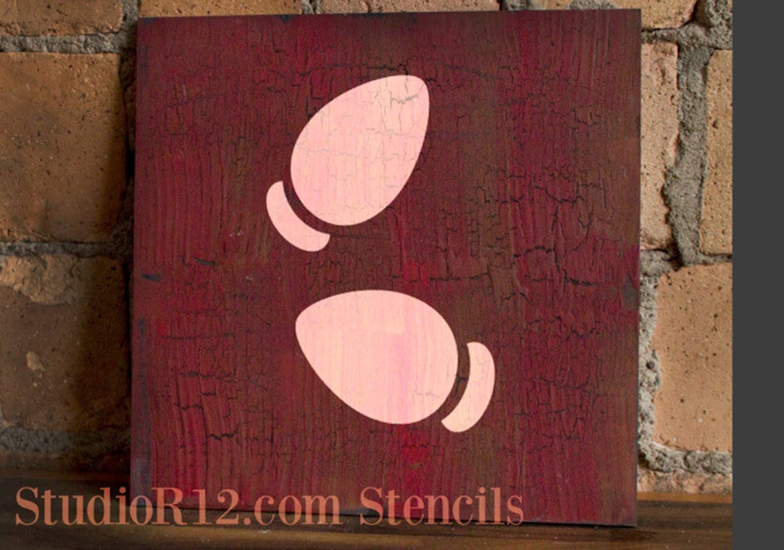 Classic Christmas Light Bulb Stencil 3 X 3 Etsy