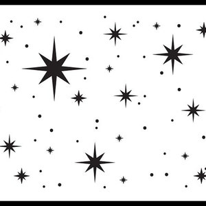 Twinkle Stars Stencil by StudioR12 Art for kids Nursery decor, Celestial Backgrounds, Cards, Ceiling, Cake SELECT SIZE STCL578 image 6