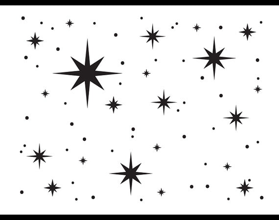 Twinkle Stars Stencil by Studior12 Art for Kids Nursery Decor, Celestial  Backgrounds, Cards, Ceiling, Cake SELECT SIZE STCL578 