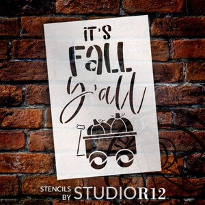 It's Fall Y'all Stencil by Studior12 DIY Autumn - Etsy