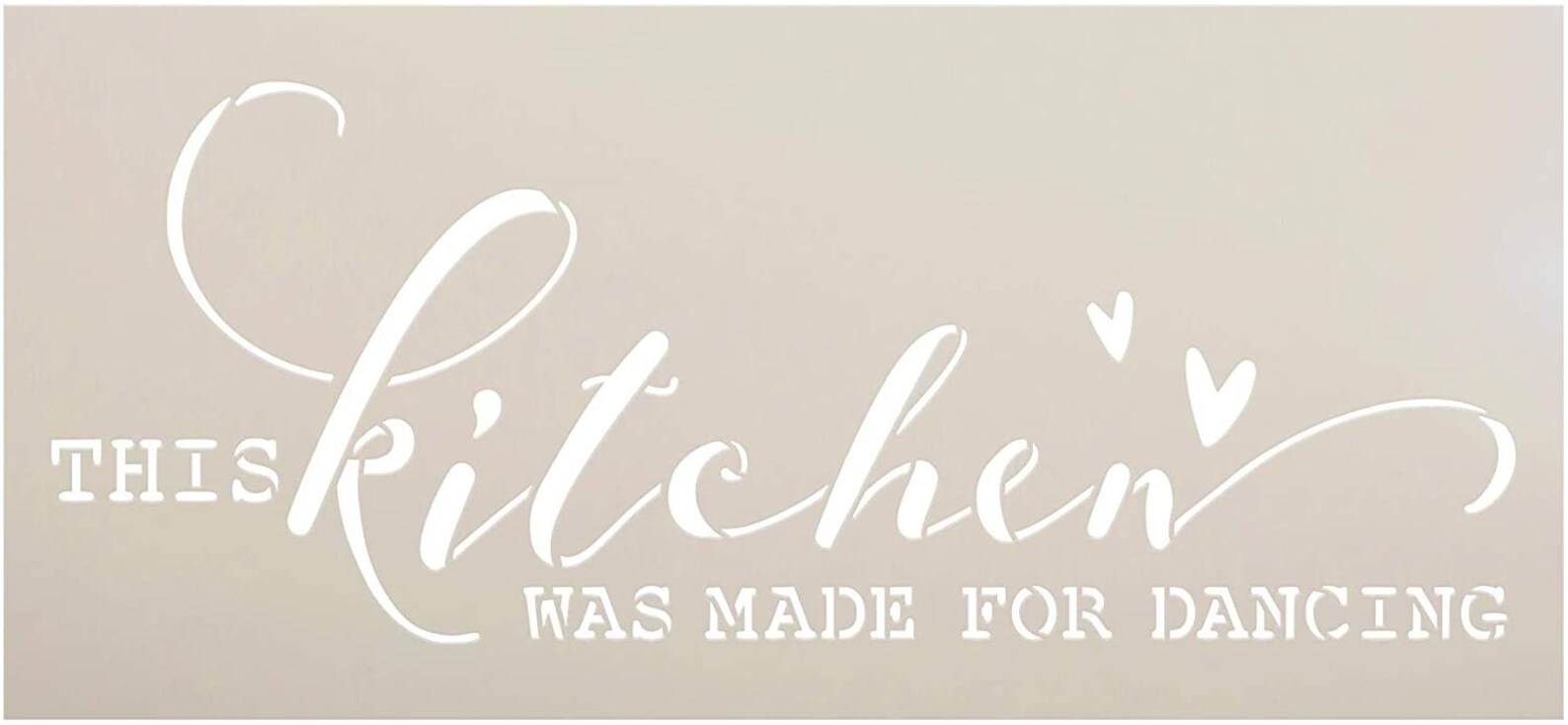 Kitchen Made for Dancing Stencil by StudioR12 DIY Fun Music Etsy