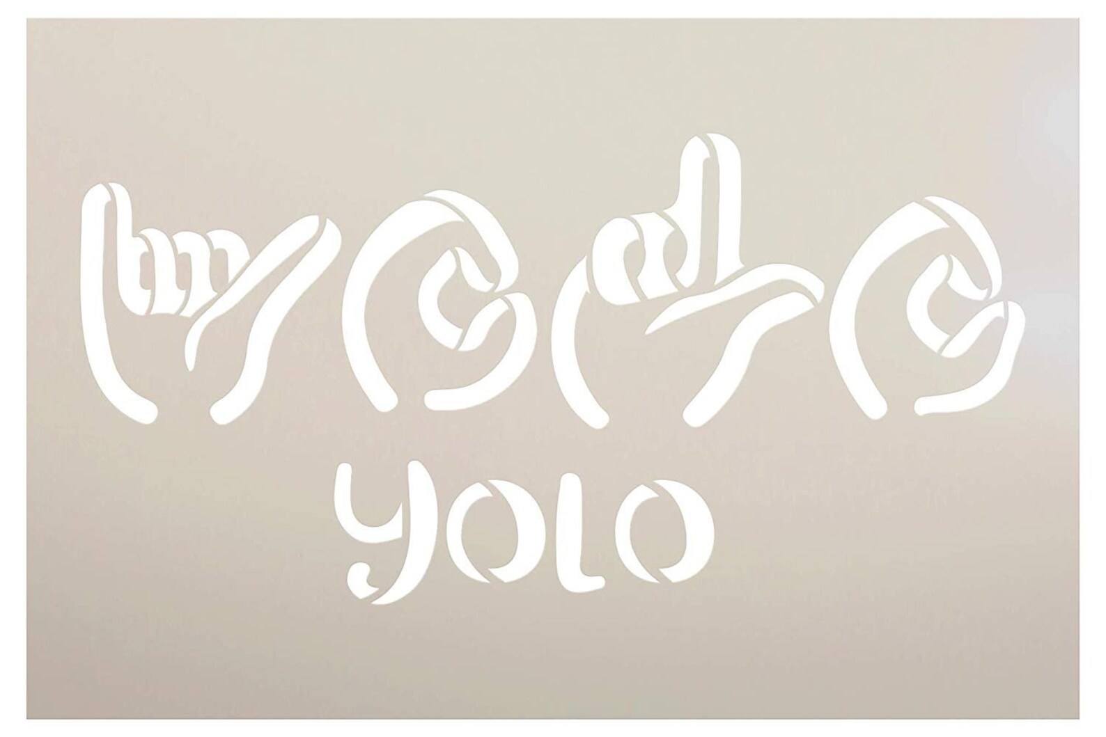 American Sign Language YOLO Stencil by Studior12 You Only Etsy