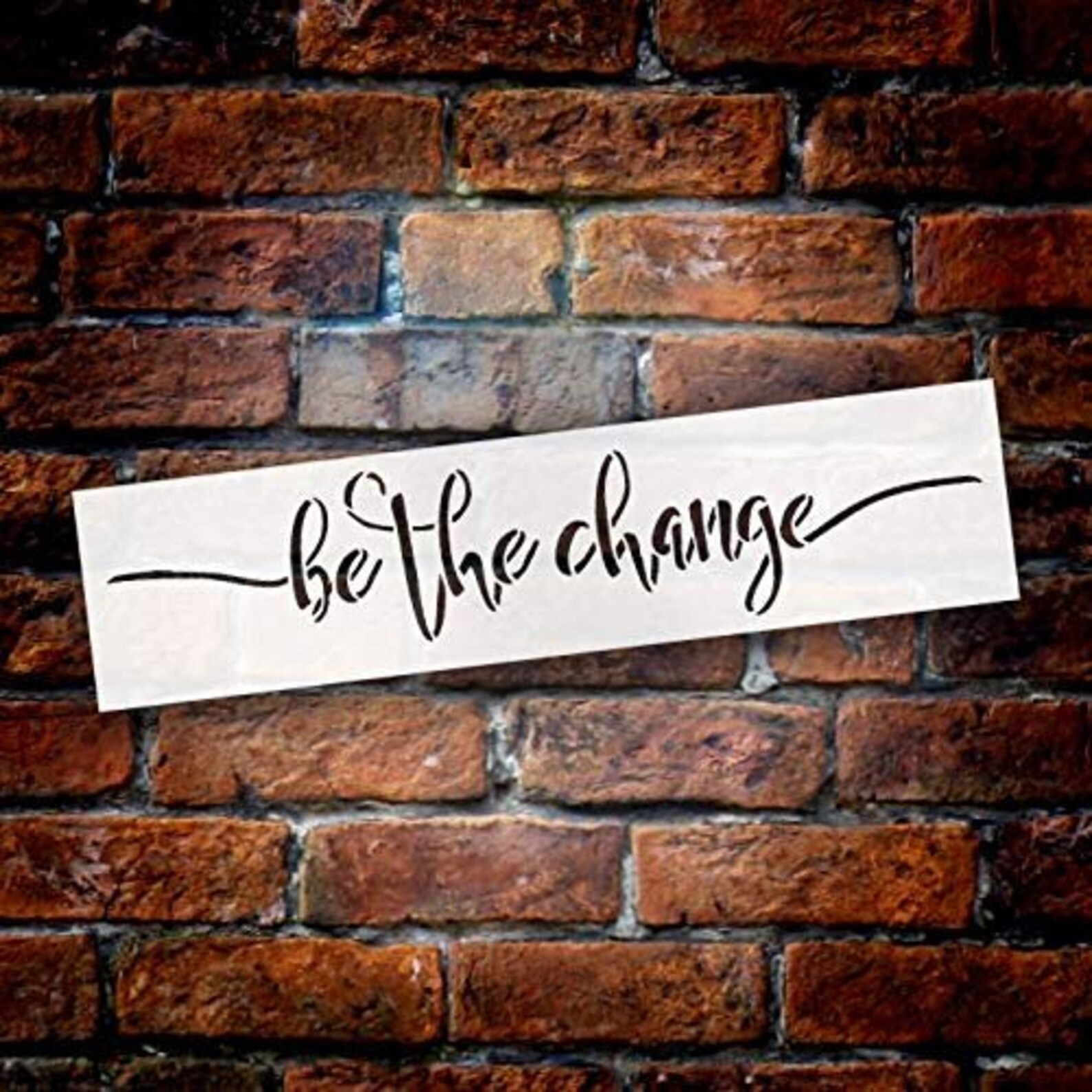 Be the Change Stencil by Studior12 Inspirational for - Etsy
