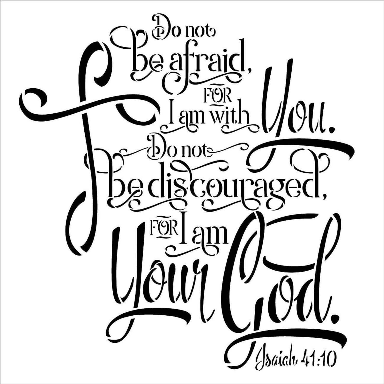 Do Not Be Afraid Bible Verse Stencil by StudioR12 Isaiah Etsy