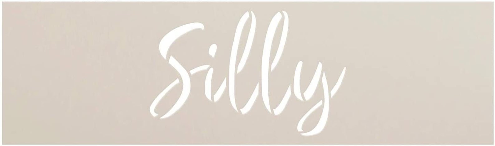 Silly Cursive Script Word Stencil by Studior12 DIY Funny | Etsy