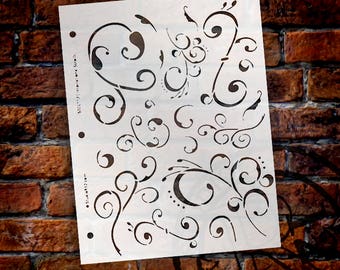 Inspirational Scrolls Stencil -8 1/2" X 11"- STCL117- By StudioR12