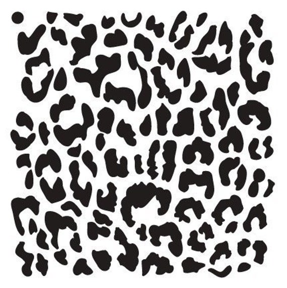 Leopard Print Stencil by Studior12 Repeating Pattern Animal - Etsy Leopard Print Stencil by Studior12 Repeating Pattern Animal - Etsy
