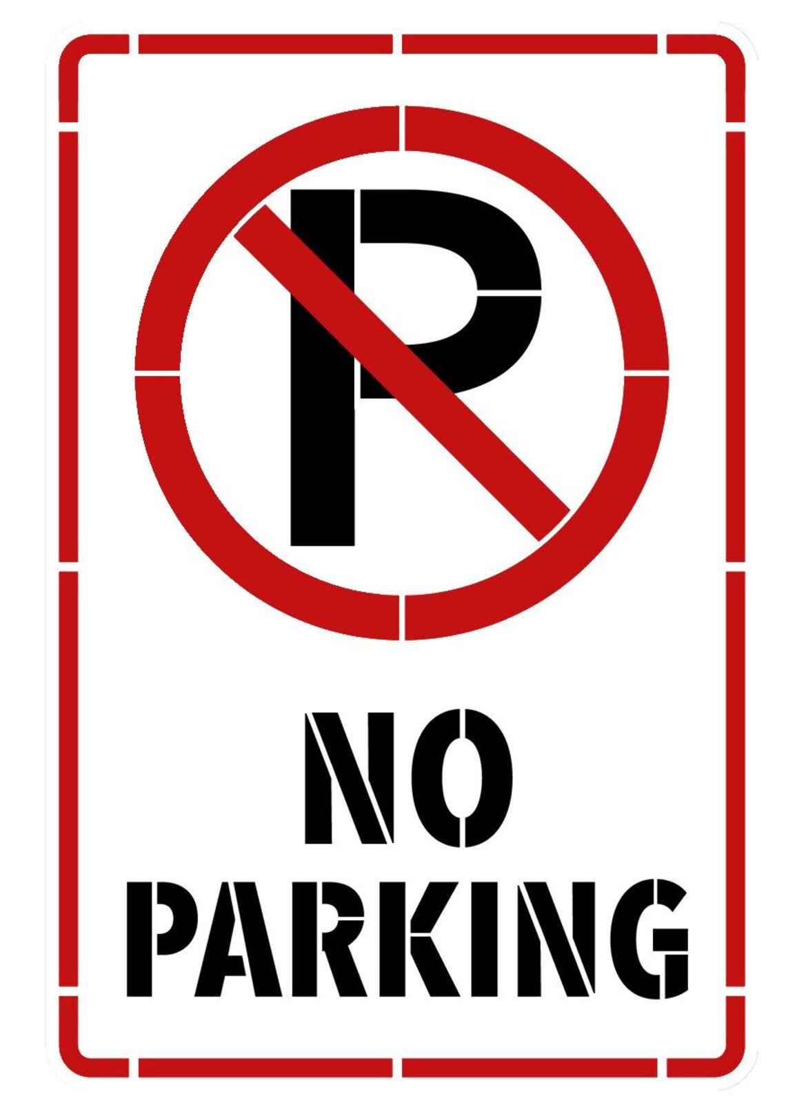 No Parking Stencil by Studior12 Select Size USA Made 2 Etsy
