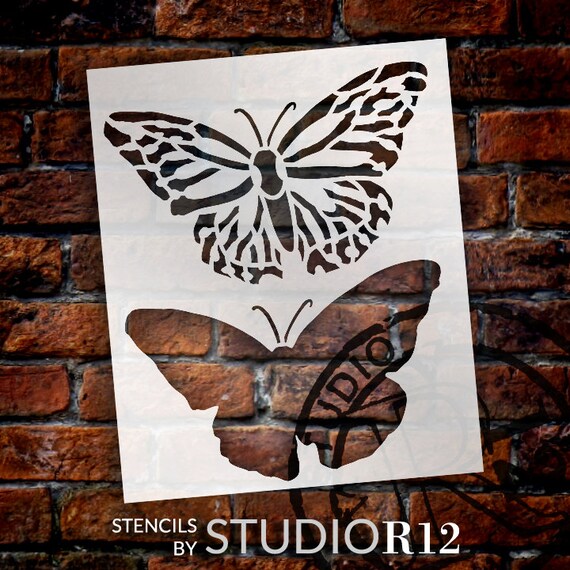 Download Monarch Butterfly Top View Layered Stencil 6 Etsy