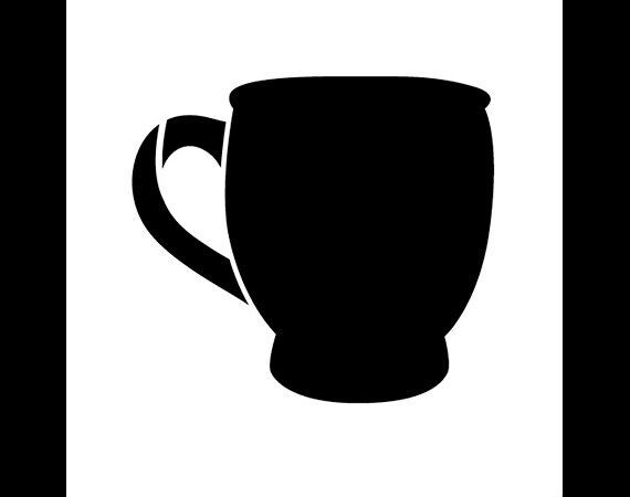 Coffee Mug Art Stencil Select Size | Etsy