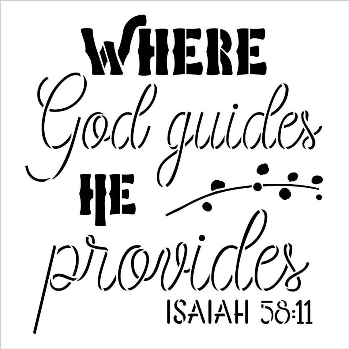 Isaiah 5811 Bible Verse Stencil by Studior12 Where God Etsy