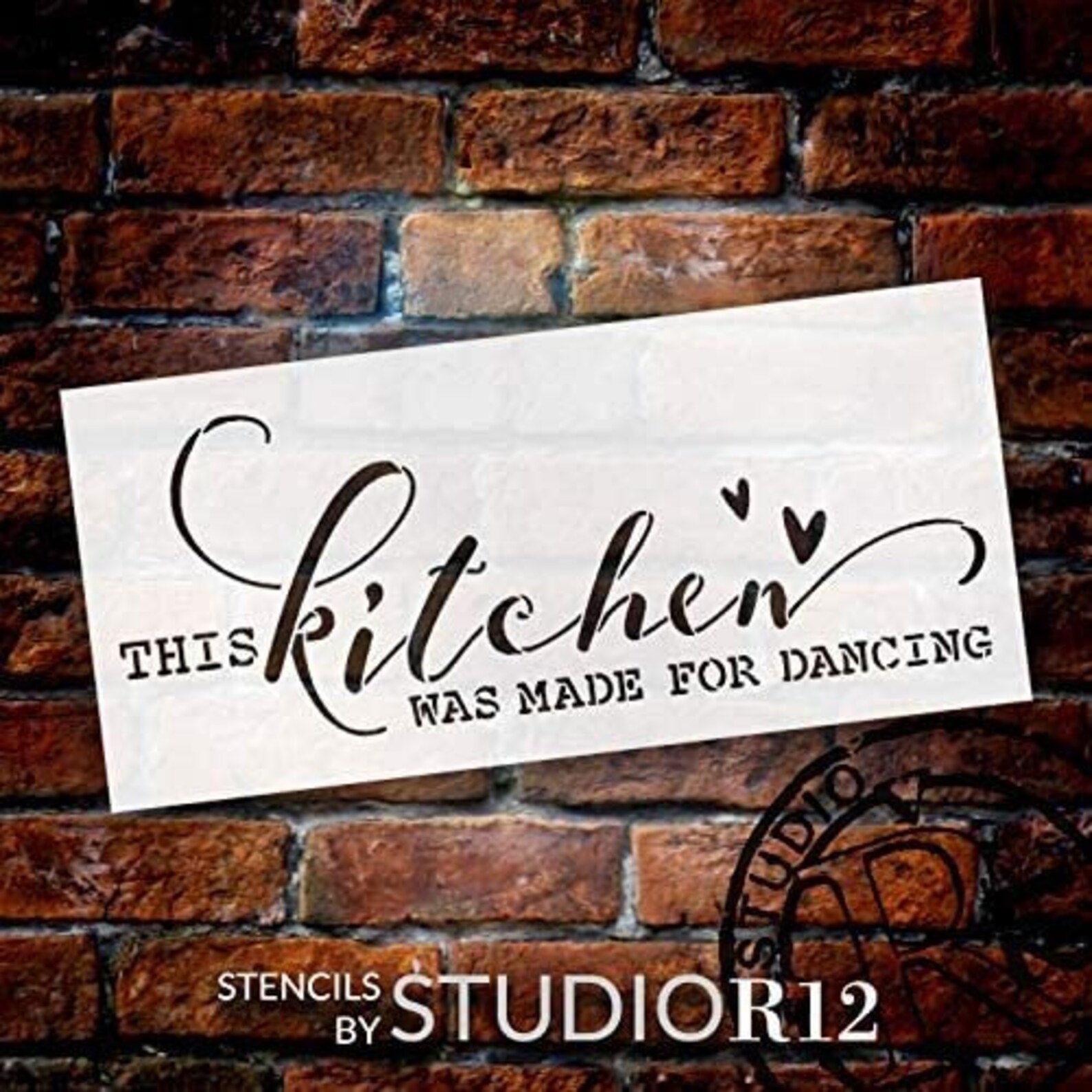 Kitchen Made for Dancing Stencil by StudioR12 DIY Fun Music Etsy