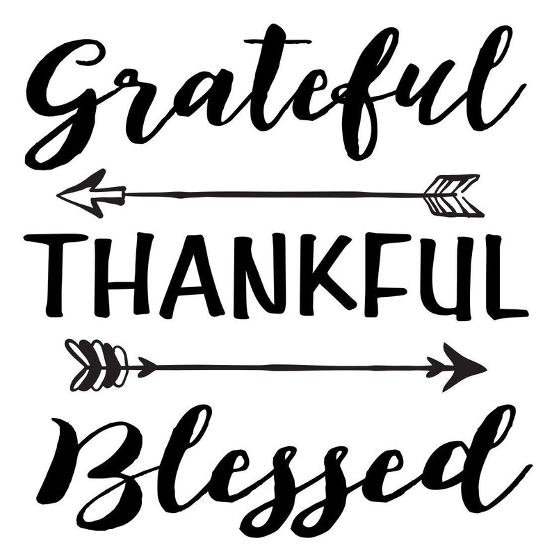 Download Grateful Thankful Blessed Stencil with Arrows by StudioR12 ...