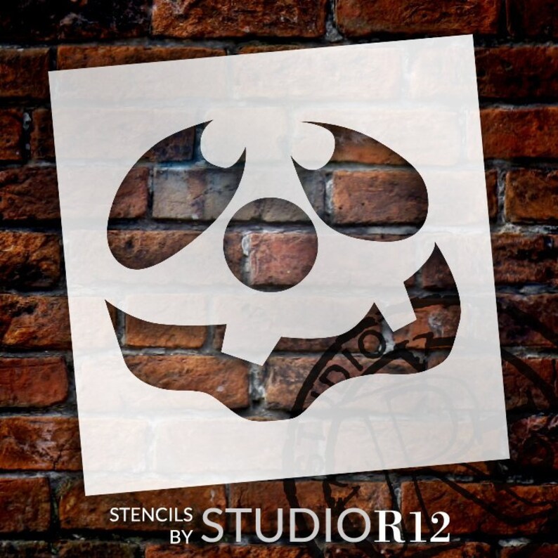 Silly Jack-o-lantern Stencil by Studior12 Craft &amp; Paint DIY | Etsy