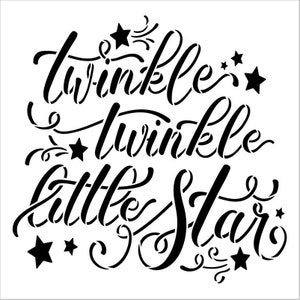 Twinkle Twinkle Little Star Stencil by Studior12 DIY Child - Etsy