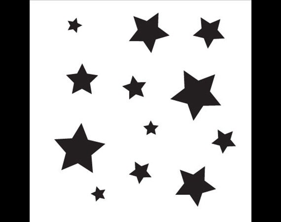 Little Stars Stencil- 6 x 6 - by StudioR12 -STCL482