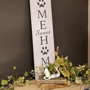 Home Sweet Home Dog Paw Prints Stencil by Studior12 Use to - Etsy