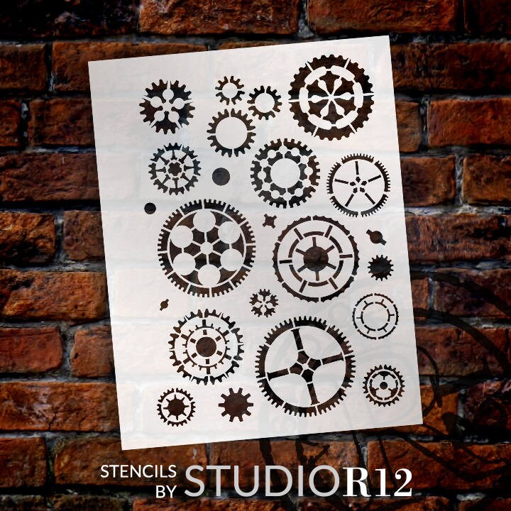 Steampunk Gears Art Stencil 8 1/2 X 11 - Etsy