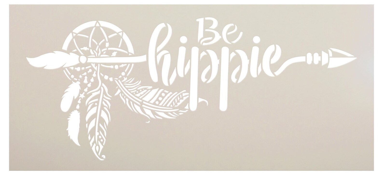 Be Hippie Stencil by Studior12 DIY Boho Bohemian Dream - Etsy