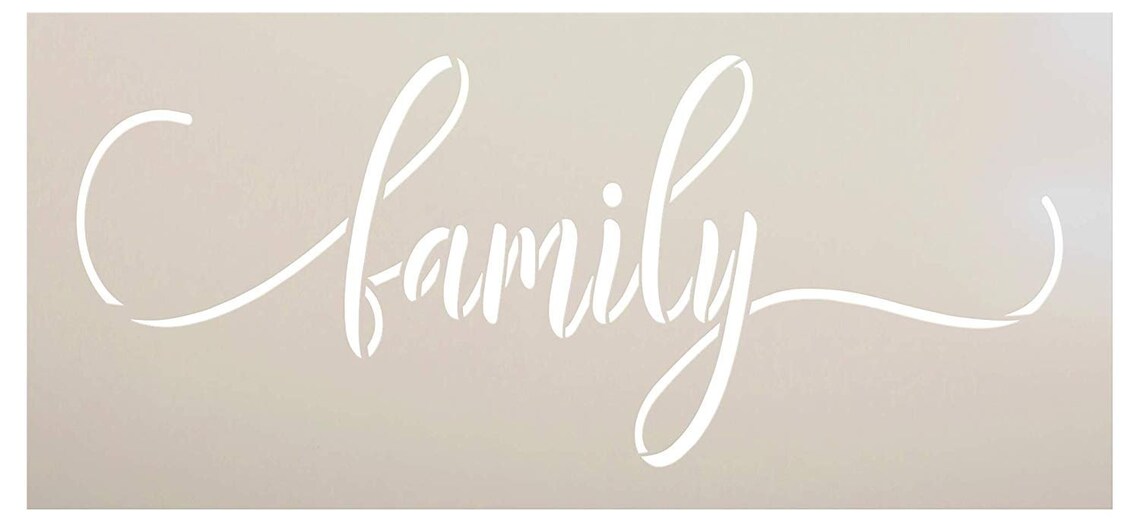 Family Script Stencil by Studior12 DIY Modern Country - Etsy