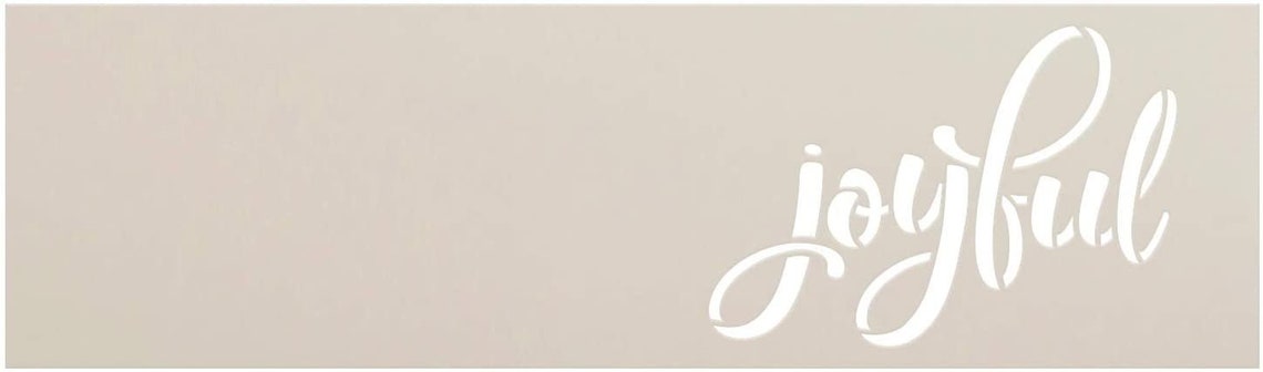 Joyful Cursive Script Stencil by Studior12 DIY Inspiration - Etsy