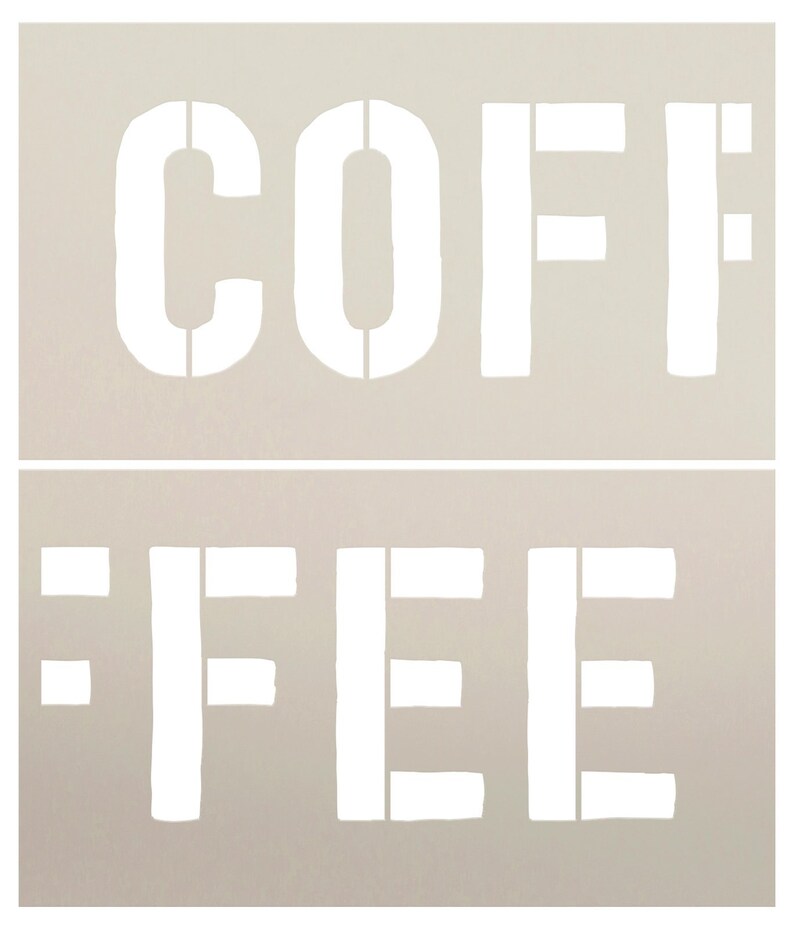 Coffee Typography Word Art Stencil by Studior12 Select Size - Etsy