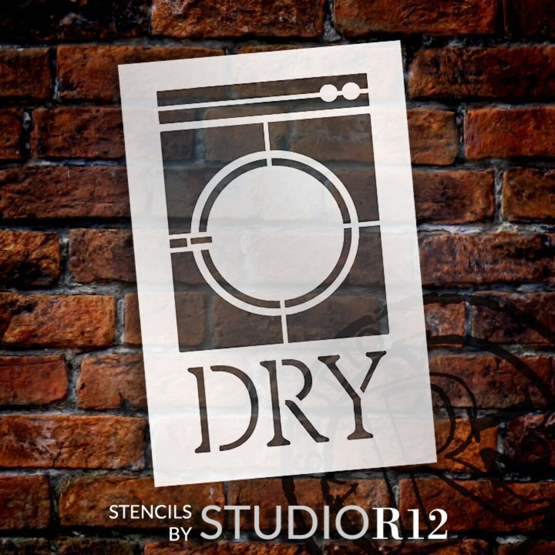 Dry Laundry Room Stencil by Studior12 DIY Cleaning Chore Home Decor ...