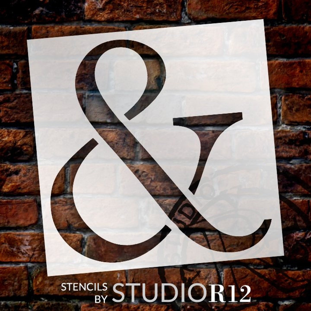 Classic Ampersand Stencil by Studior12 Select Size - Etsy