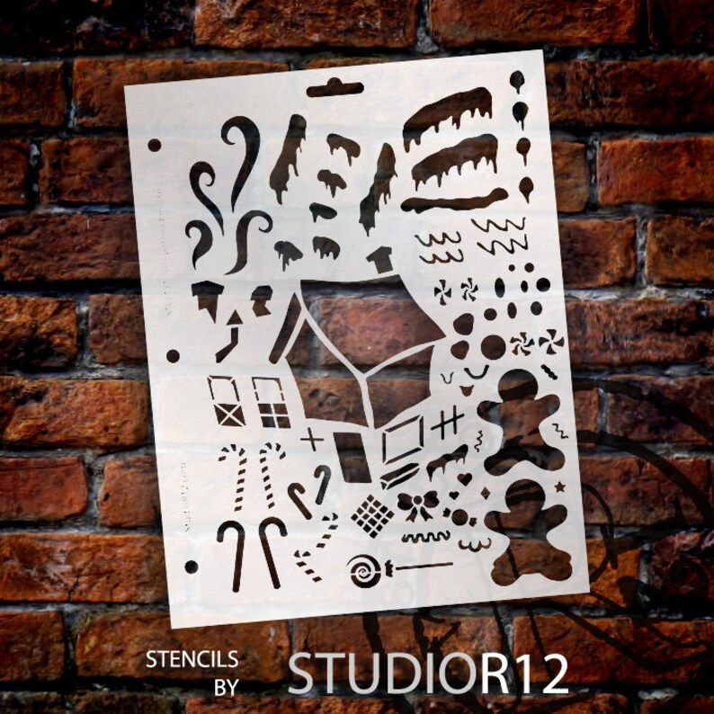 Gingerbread House Stencil 8 1/2 X 11sku:stcl131 | Etsy